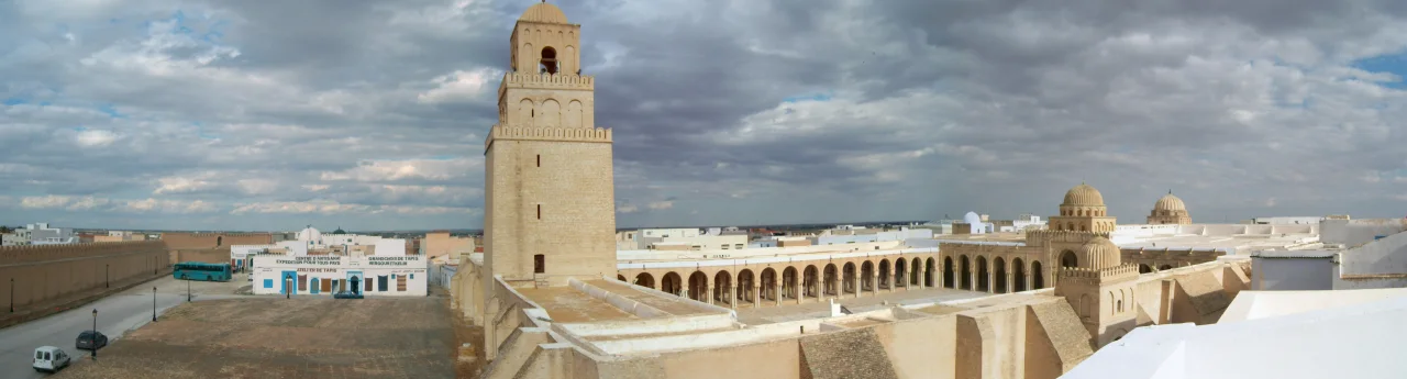 Panoramic view of the Great Mosque of Kairouan