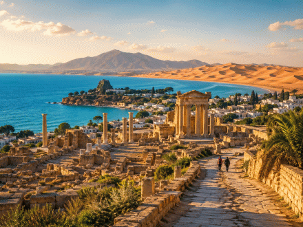 Tunisia from Mediterranian to Sahara AI Image