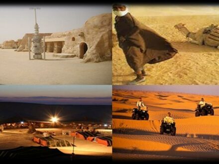 Southern Tunisia landscapes, Matmata and desert camp
